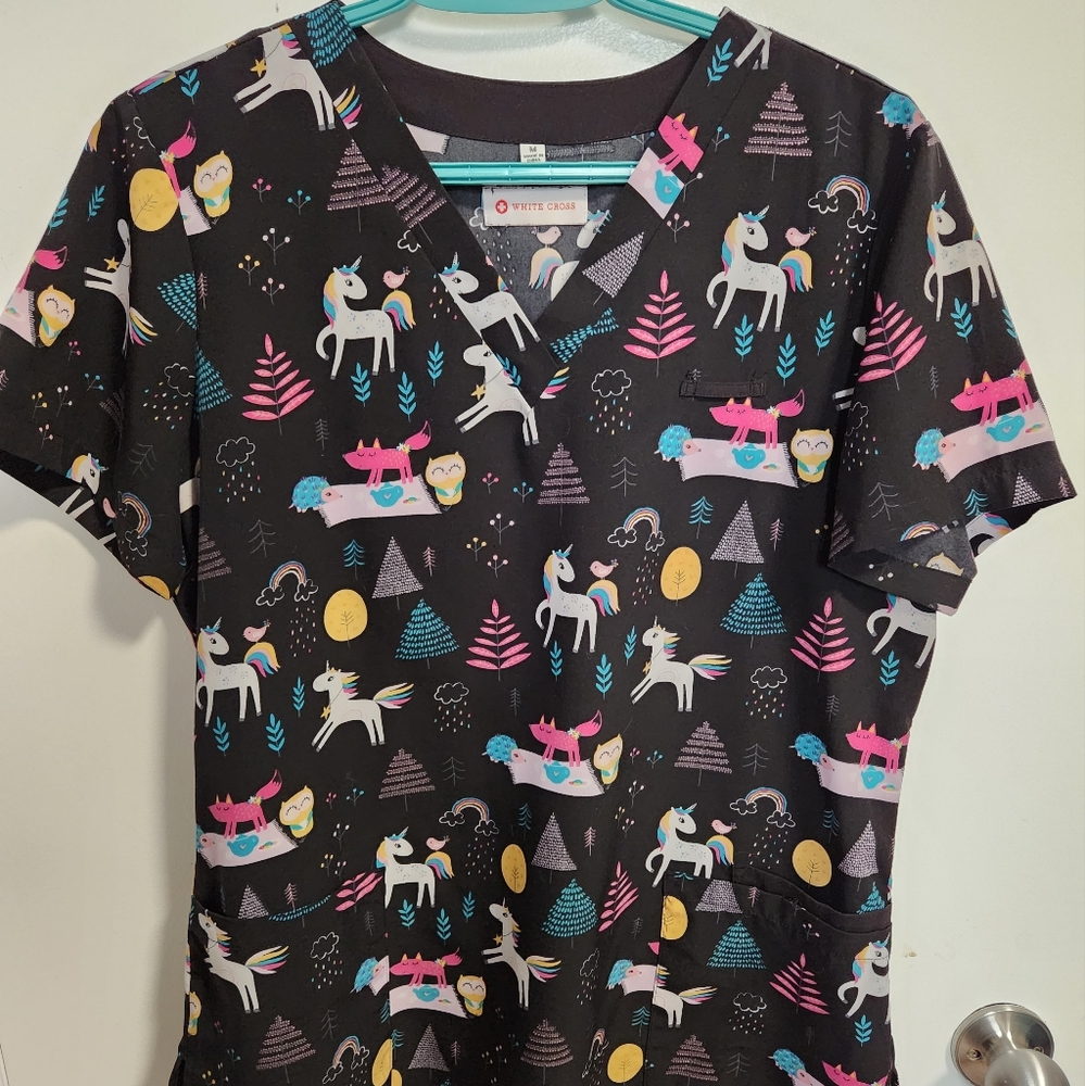 Unicorn Scrub Top
